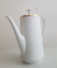 Mitterteich Bavaria Kaffeekanne mit Goldrand, H24 cm.