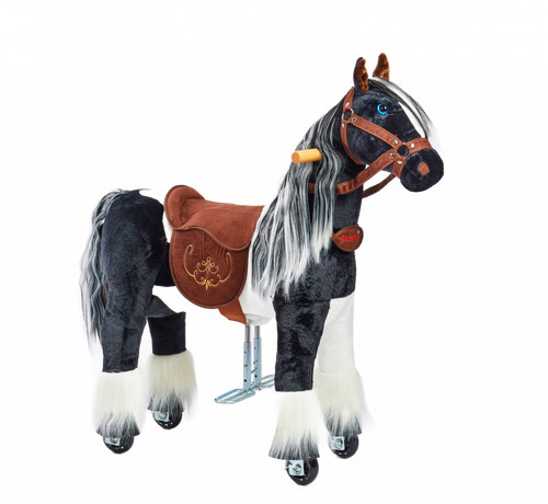 Mechanisches pferd auf rollen - mechanisches,