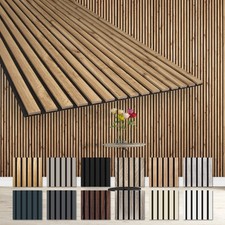 HEXIM Akustik Paneele AP08 - Pecan 278x60cm Wandpaneele Holz Lamellenwand