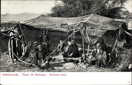 Beduinenzelt dorfbewohner - ak,