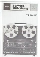 Grundig Service Manual für TS 1000 hifi  Copy