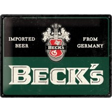 Blechschild beck bier - blechschild, beck`s