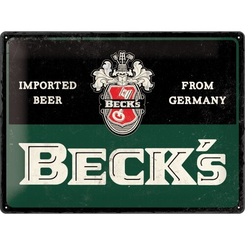 Blechschild beck bier - blechschild,