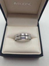 Breiter Edelstahl Ring Größe 21 Modeschmuck Damen Herren Geschenk