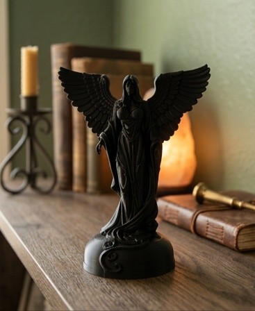 Dark angel statue gothic - angel,