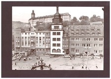 AK RUDOLSTADT Markt mitRathaus und Hotel "ZUM LÖWEN" Heidecksburg
