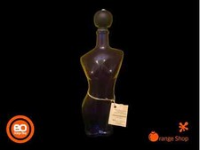 Zwetschgenwasser 40% in Frauenglasflasche abgefüllt  - handgeblasen- neu