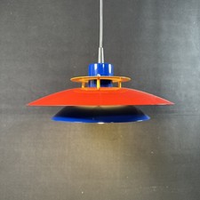 Bunte Pendelleuchte Retro Vintage Deckenleuchte Briloner Lampe 90s Y2K Rot Blau