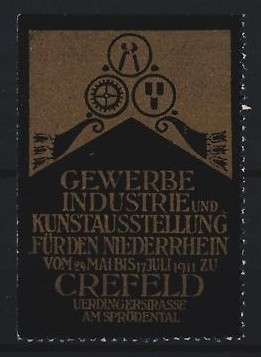 Reklamemarke crefeld gewerbe - crefeld,,