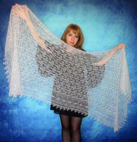 Gestrickter ziegenflaum schal - ziegenflaum,