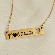 Personalisierte Herz Halskette