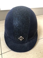 Reithelm Reitkappe dunkelblau mit Glitzer Gr. 59 7 1/4 Charles Owen
