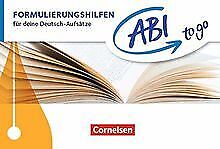 Abi to go - Deutsch: Formulierungshilfen: Für deine Deut... | Buch | Zustand gut