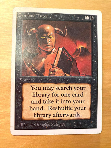 Mtg demonic tutor - demonic, pl