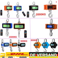 Profi Hängewaage Kranwaage Lastenwaage Waage LCD Batterie Industriewaage 2000KG