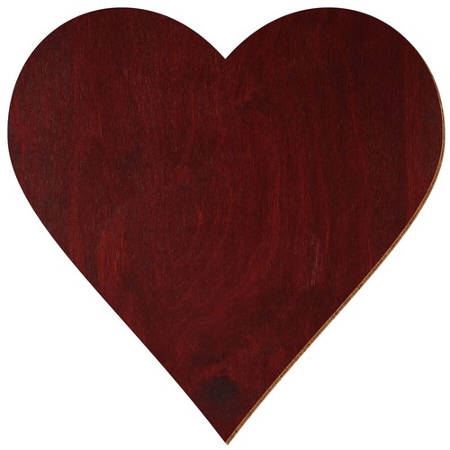 Holz herz mahagoni beidseitig - herz,