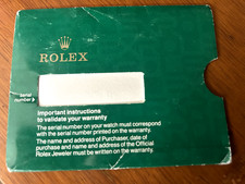 Garantiehalter Karton Rolex