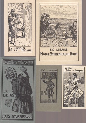 Exlibris bookplate klischees - bookplate,