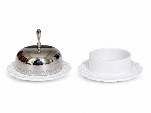 Alessi butterdose aus stahl - butterdose,