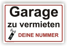 Garage zu vermieten mit Ihren