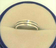 925 Silber Ring Niello Steifen