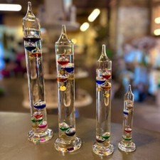 Galileo Thermometer Glas Thermometer Bunt verschiedene Größen 18cm - 40cm
