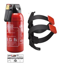 Gloria KFZ Auto-Pulverlöscher P2GM, 2kg Brandklasse ABC+ Halterung u. Plakette