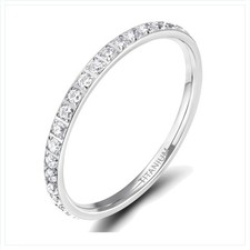 Ehering Damen Titan Zirkonia