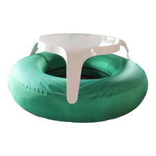 Extremis Sitzgruppe Donuts Autoreifen Grün Tisch Weiß