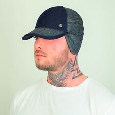 Bugatti Winter Basecap - Herren Schirmmütze 100% Wolle Ohrenklappen Nackenschutz