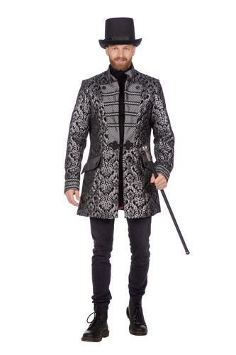 Brokatjacke schwarz silber - brokatjacke, schwarz-silber