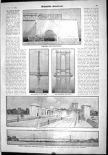 Alte Manhattan Drahtseil Hängebrücke Kolonnaden wissenschaftlich Amer