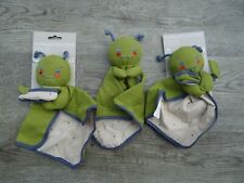 3 x Tchibo Raupe Käfer Kuscheltuch Schnuffeltuch Schmusetuch Zwilinge Ersatztuch