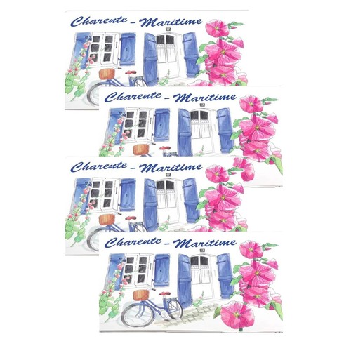 Tischsets fahrrad motiv - tischsets, fahrrad-motiv
