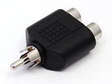 Audio-Adapter Chinch Cinch-Stecker auf 2x Cinch-Kupplung Y-Adapter Verteiler