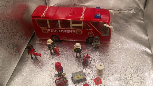 Playmobil feuerwehr bus custom - bus,