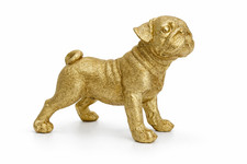 Deko Hund Bulldogge Figur gold