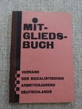 SAJ, SPD, KPD, Arbeiterbewegung, Jugendbewegung, Mitgliedsbuch Arbeiterjugend AJ