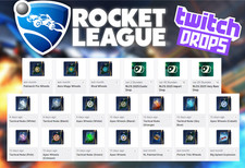 Rocket League Twitch Drops - 58 Items - Wheels + Explosions + Packs