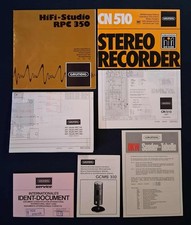 Grundig Bedienungsanleitung Stereo Recorder Schaltplan Ident Sendertabelle RPC