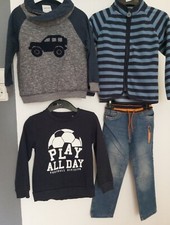🌞 H&M Topolino Sweatshirt Fleece Herbst Jeans Gr 104-110 GEPFLEGT 🌞