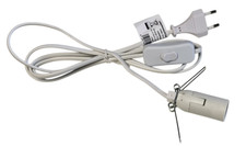 Lampenfassung E14 mit 1,8 m Kabel und Schalter - Salzstein Lampe Lampenkabel