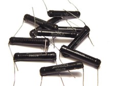 10x Vintage Rosenthal Widerstand 25 kOhm / 2W f. Röhrenverstärker, 40er J., NOS