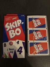Skip-Bo Kartenspiel (52370) Mattel / Blaue Variante/ Karten Noch in Folie (neu)