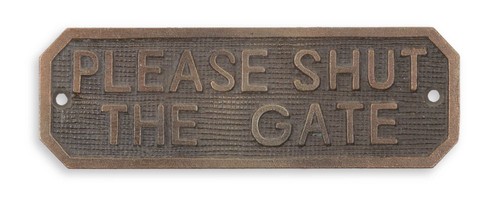 Schild bitte das tor - schild, „bitte