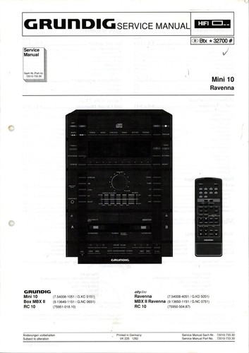 Grundig service manual - service, manual für
