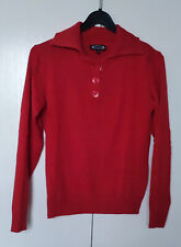 Pullover Cecilia Classic mit Polokragen Langarm Rot Gr. S Gebraucht