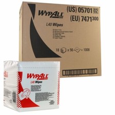 Kimberly Clark Wypall L40 Wischtücher 7471 weiß 18 Packungen 31,7 cm x 30,4 cm