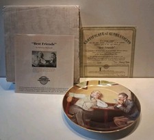 Norman Rockwell - 4241 A- Wandteller Sammelteller "Best Friends - OVP 