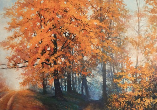 ölgemälde goldener herbst - Ölgemälde, "goldener
